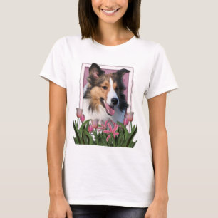 Thank You - Pink Tulips - Sheltie T-Shirt