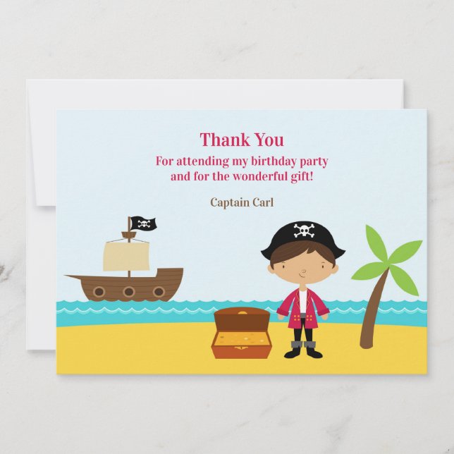 Thank You Pirate Captain Card (Front)