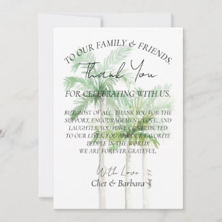 Thank You Plate Card