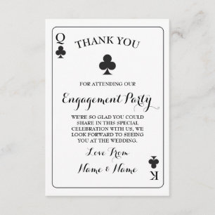 Thank You Playing Cards King Queen Ace of Clubs