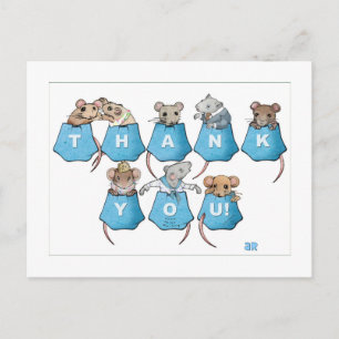 Thank You Pocket Mice Postcard