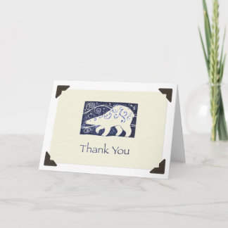 "Thank You" Polar Bear Notecard