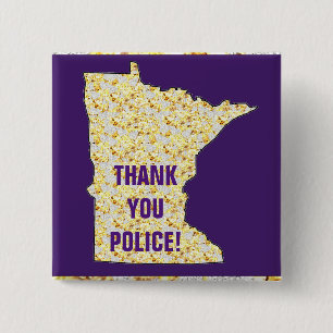 THANK YOU POLICE! 15 CM SQUARE BADGE