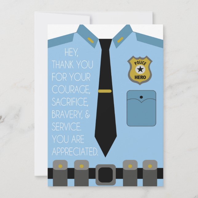 Thank You Police Officer Card (Front)