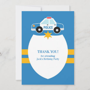 Thank You Police Theme Card