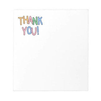 Thank You Polka Dot Text Expression Notepad