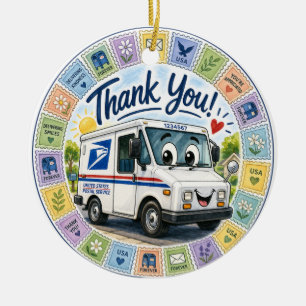Thank you Postal Workers  Ceramic Ornament