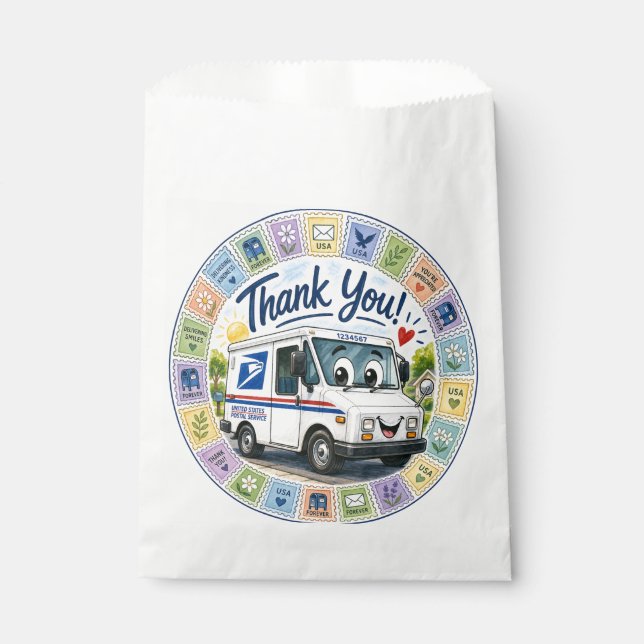 Thank you Postal Workers  Favour Bag (Front)