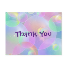 Thank You Postcard - Bubble Design