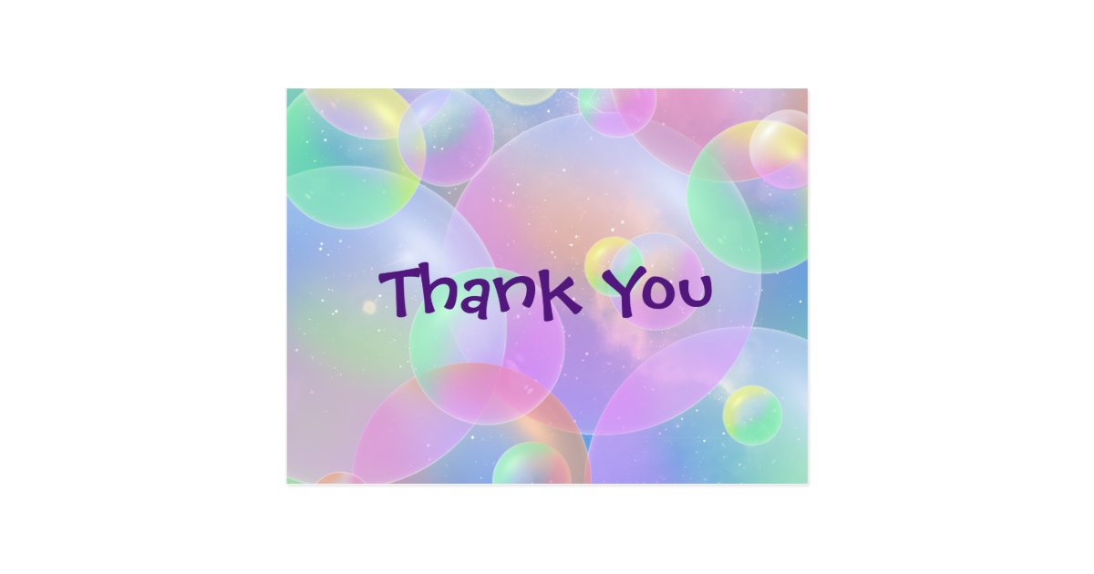 thank you postcard bubble design zazzlecomau