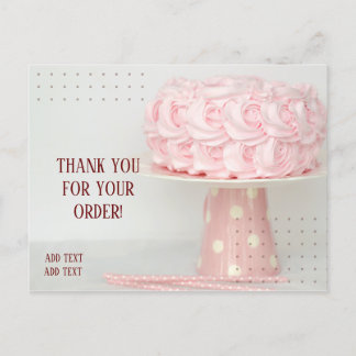 THANK YOU POSTCARD FOR A CAKE BUSINESS