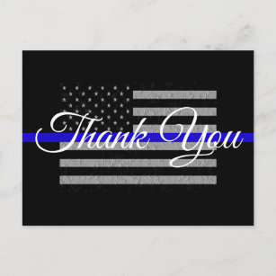 THANK YOU POSTCARD FOR POLICE