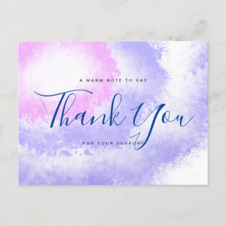 Thank You Postcard rounded watercolor style