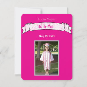 Thank you preschool graduation - custom photo invitation
