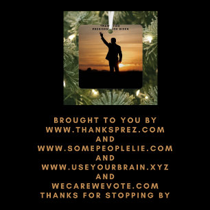Thank you President Joe Biden Metal Tree Decoration
