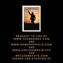 Thank you President Joe Biden