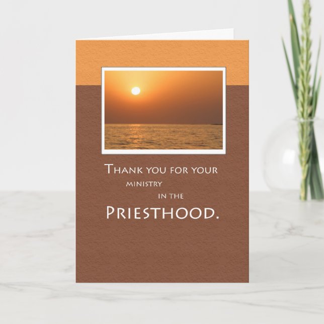 Thank You Priest Sunset Card (Front)