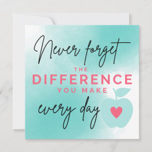 Thank You Principal, Thank You Teacher Card