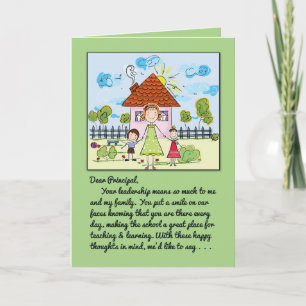 Thank You Principal-You Put a Smile on Our Faces Card