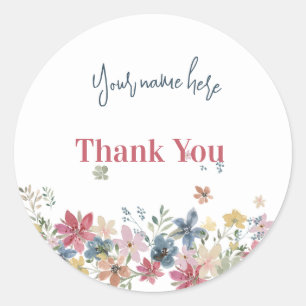 Thank You Product Label Field Flower