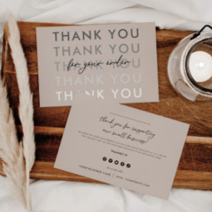 Thank You Product Packing Business Coupon Card