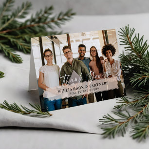 Thank You Professional Company Photo Pink Plaque