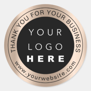 Thank You Professional Logo Promotional Business Classic Round Sticker