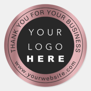 Thank You Professional Logo Promotional Business Classic Round Sticker