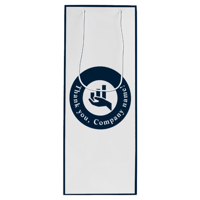 Thank you! Promotional Custom Wine Gift Bag (Front)