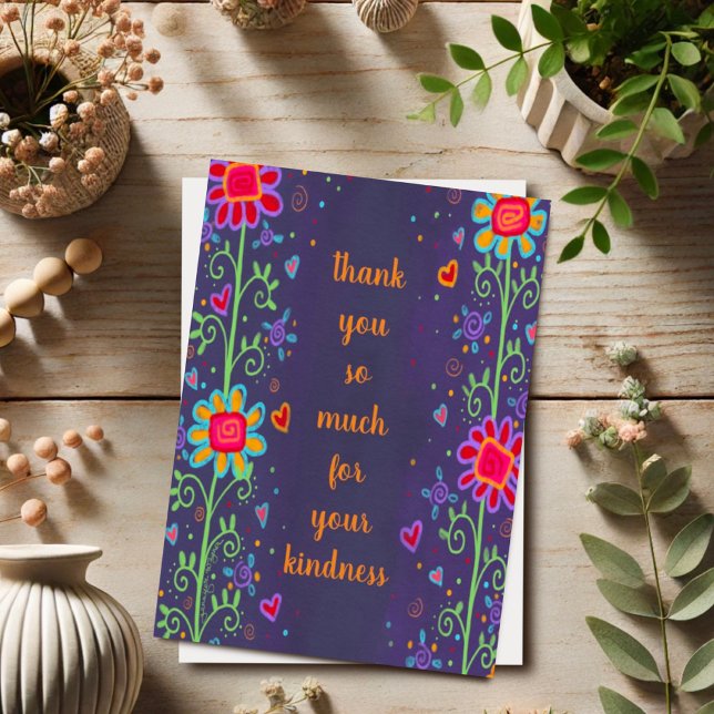 Thank You Purple Floral Card (Creator Uploaded)