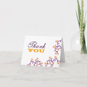 Thank-You Purple-Orange Thank You Card