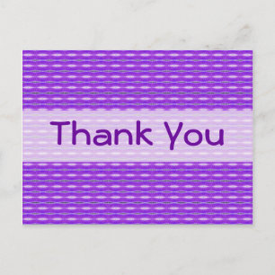 Thank You purple pattern Postcard