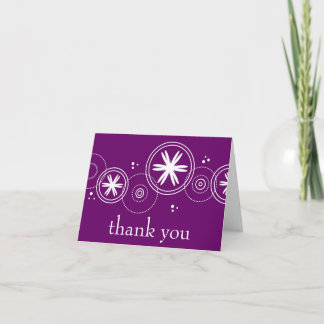 thank you, purple thank you card