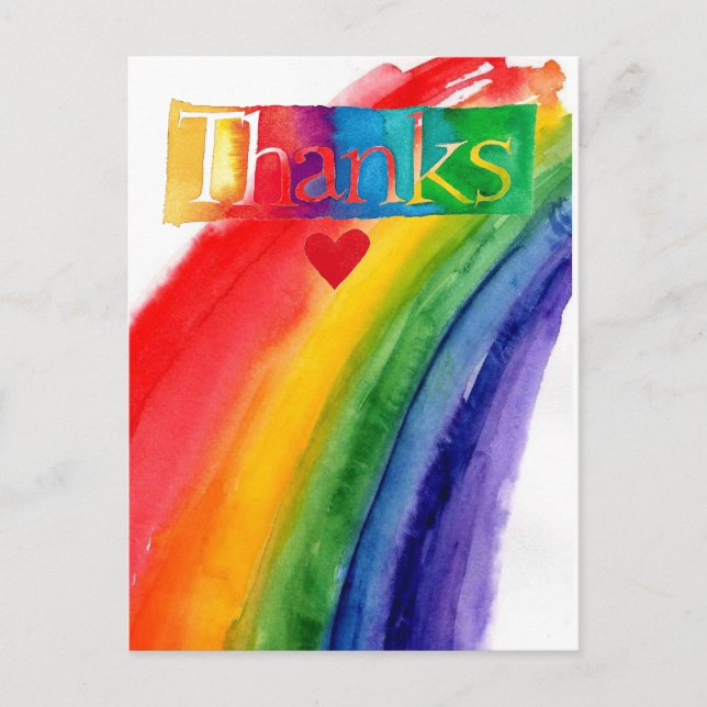 thank you rainbow postcard (Front)