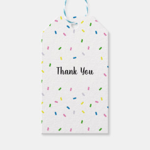 Thank You Rainbow Sprinkles Pattern Gift Tags