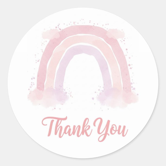 Thank you rainbow sticker