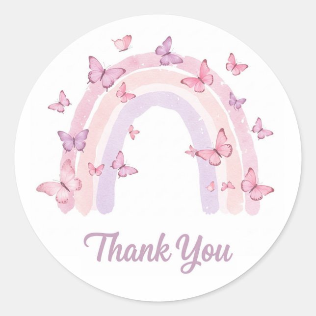 Thank you rainbow sticker (Front)