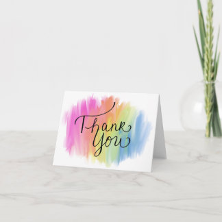 Thank You Rainbow Tie Dye Blank Interior Card