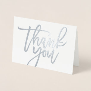 Thank You Real Foil Script Style 3 Card