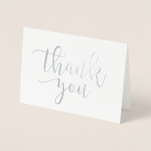 Thank You Real Foil Script Style 5 Card