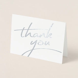 Thank You Real Foil Script Style 7 Card