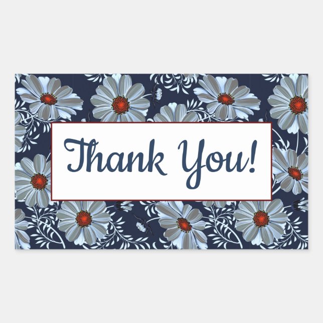 Thank You Rectangular Sticker (Front)