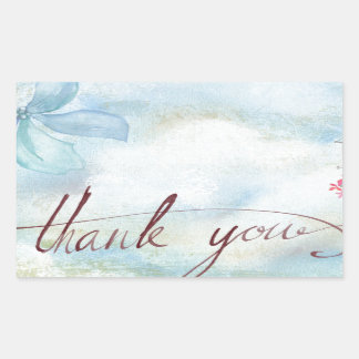 thank you rectangular sticker