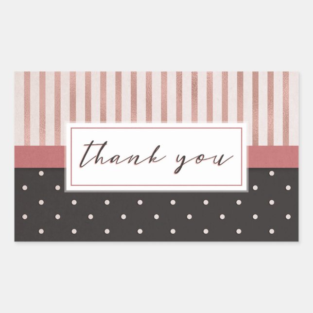 Thank You Rectangular Sticker (Front)