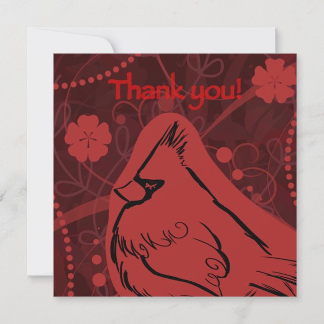 Thank You Red Cardinal Card (Front)