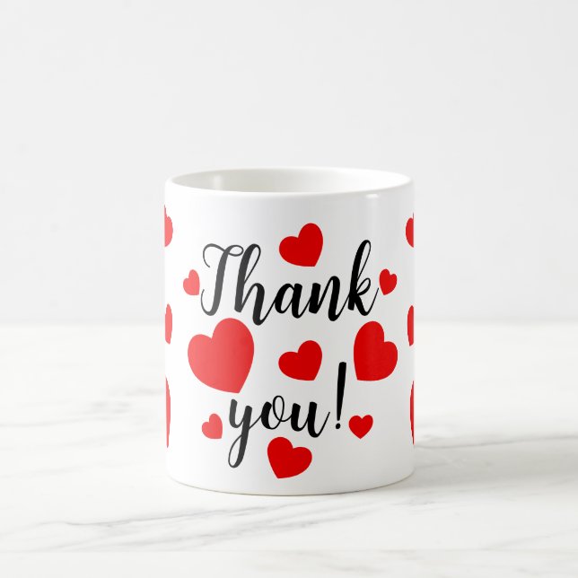 Thank you Red Hearts Coffee Mug (Center)