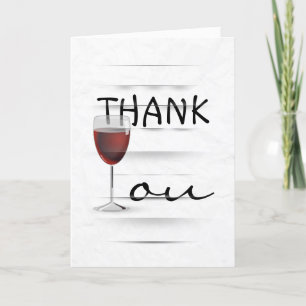 Thank You Red Wine Glass