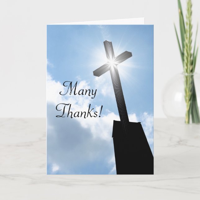 Thank You Religious Spiritual Greeting Card (Front)