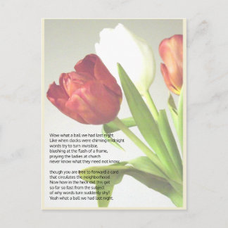 thank you/reminiscing message postcard