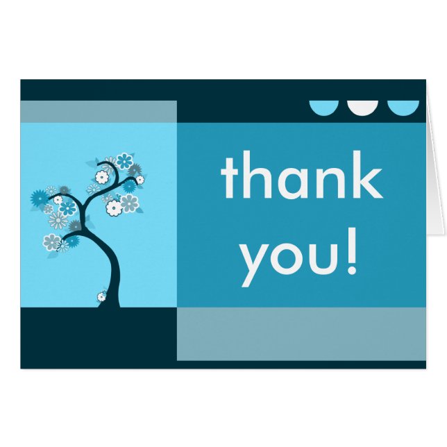 thank you : retro tree (Front Horizontal)
